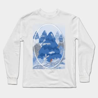 Tiny bunny under the Christmas tree. Long Sleeve T-Shirt